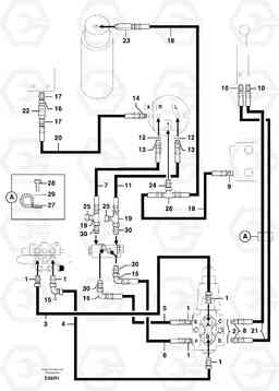 101953 Hydr. circuit. ( boom slewing / offset ) EC50 TYPE 247, Volvo Construction Equipment