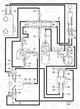 102271 Hydr. circuit. ( boom slewing / offset ) EC70 TYPE 233, Volvo Construction Equipment