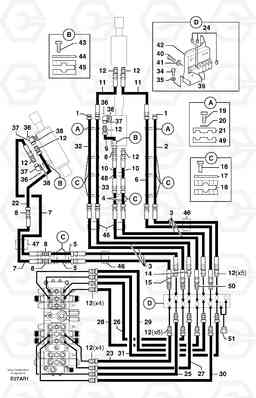 6695 Hydr. circuit.( boom / dipper arm / bucket ) EC50 TYPE 247, Volvo Construction Equipment