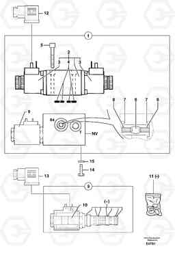 33185 Electrovalve : travel : forward / reverse EW50 TYPE 256, Volvo Construction Equipment