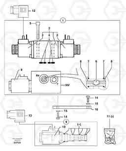 35647 Electrovalve : travel : forward / reverse EW70 TYPE 262, Volvo Construction Equipment