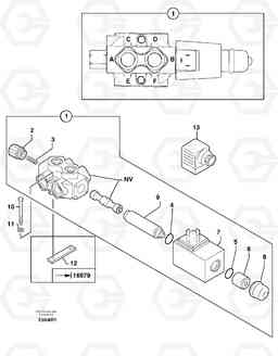 12194 Slewing-offset selector switch ( for valve ) EC50 TYPE 247, Volvo Construction Equipment