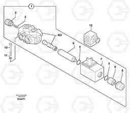 26167 Slewing-offset selector switch ( for valve ) EW50VV TYPE 256, Volvo Construction Equipment