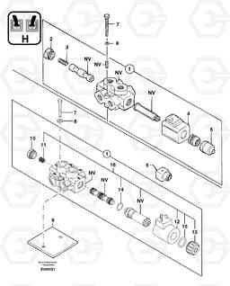 22715 Slewing-offset selector switch EC14 TYPE 246, 271, Volvo Construction Equipment