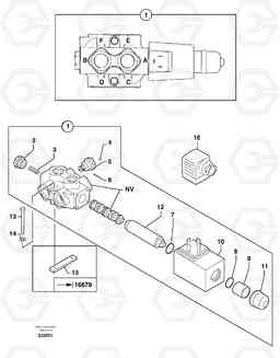 12192 Slewing-offset selector switch EC50 TYPE 247, Volvo Construction Equipment