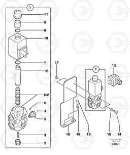 5513 Slewing-offset selector switch EW70 TYPE 262, Volvo Construction Equipment