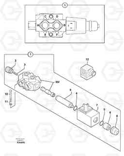 7347 Slewing-offset selector switch ( for valve ) EC50VV TYPE 247, Volvo Construction Equipment