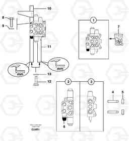 12164 Control valve : 2 spools EC50 TYPE 247, Volvo Construction Equipment