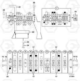 12171 Control valve : 8 spools EC50 TYPE 247, Volvo Construction Equipment