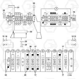 7337 Control valve : 9 spools EC50VV TYPE 247, Volvo Construction Equipment