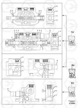 6898 Control valve : seal (kit) for complete element EW50 TYPE 256, Volvo Construction Equipment