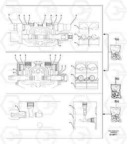 32623 Control valve : seal (kit) for complete element EW50VV TYPE 256, Volvo Construction Equipment