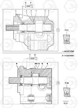 2629 Hydraulic pump EC70 TYPE 233, Volvo Construction Equipment