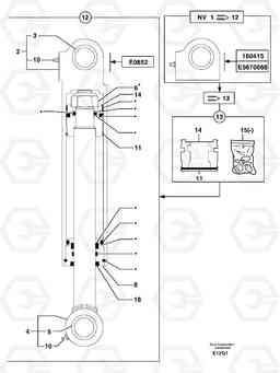 24757 Boom cylinder EC14 TYPE 246, 271, Volvo Construction Equipment