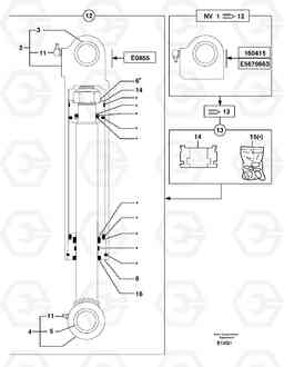 25472 Dipper arm cylinder EC14 TYPE 246, 271, Volvo Construction Equipment