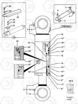 102303 Boom cylinder EW50 TYPE 256, Volvo Construction Equipment