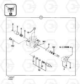 17578 Control valve : 1 spool EC14 TYPE 246, 271, Volvo Construction Equipment