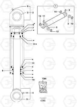 7474 Intermediate boom cylinder EC50VV TYPE 247, Volvo Construction Equipment