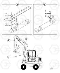 10740 Cylinder rod protection EW70 TYPE 262, Volvo Construction Equipment