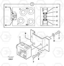 27482 Hydraulic block EC70 TYPE 233, Volvo Construction Equipment