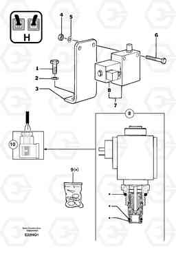 25875 Hydraulic servo-assistance control lever EC14 TYPE 246, 271, Volvo Construction Equipment