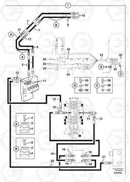 97482 Hyd. circuit (quickfit/double-acting) EW50 TYPE 256, Volvo Construction Equipment