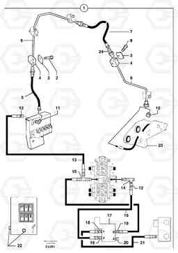 104055 Hydraulic circuit ( snap-action attachment ) EC50 TYPE 247, Volvo Construction Equipment