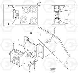 35649 Hydraulic block EW70VV TYPE 262, Volvo Construction Equipment