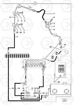 94156 Hydraulic circuit ( snap-action attachment ) EW70 TYPE 262, Volvo Construction Equipment