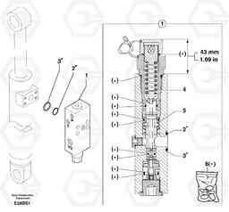 6905 Safety valve ( dipper arm cylinder ) EW50 TYPE 256, Volvo Construction Equipment