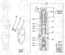 32633 Safety valve ( dipper arm cylinder ) EW50VV TYPE 256, Volvo Construction Equipment