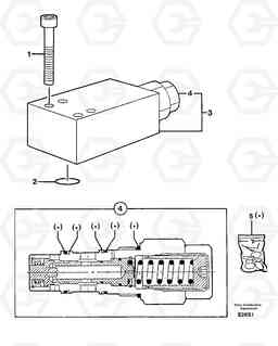 6903 Safety valve ( dipper arm cylinder ) EW50 TYPE 256, Volvo Construction Equipment