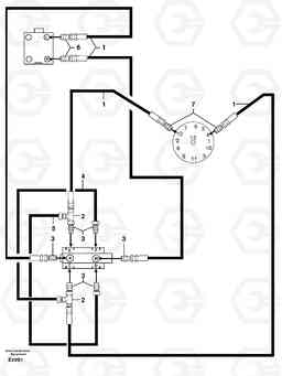 12262 Hydraulic circuit / steering reversing EW50 TYPE 256, Volvo Construction Equipment