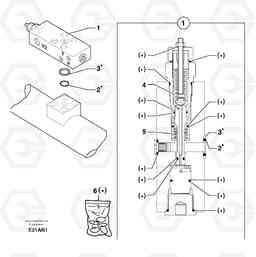 7342 Safety valve ( dipper arm cylinder ) EC50VV TYPE 247, Volvo Construction Equipment