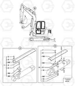 12306 Cylinder rod protection EW50 TYPE 256, Volvo Construction Equipment