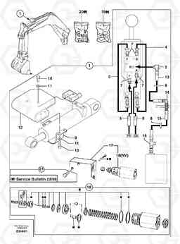 29020 Safety valve ( dipper arm cylinder ) EC14 TYPE 246, 271, Volvo Construction Equipment