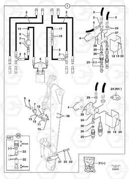 106930 Hydr. circuit. ( attachment ) ( grab jaw ) EC50 TYPE 247, Volvo Construction Equipment