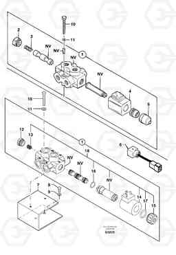 7563 Selector / steering reversing EW70VV TYPE 262, Volvo Construction Equipment