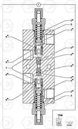 7344 Balancing valve ( offset cylinder ) EC50VV TYPE 247, Volvo Construction Equipment