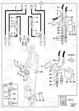 106567 Hydr. circuit. ( attachment ) ( grab jaw ) EW50 TYPE 256, Volvo Construction Equipment