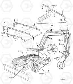 95098 Lubrication chart EW70 TYPE 262, Volvo Construction Equipment