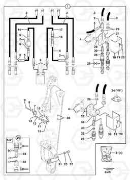 102177 Hydr. circuit. ( attachment ) ( grab jaw ) EW50VV TYPE 256, Volvo Construction Equipment