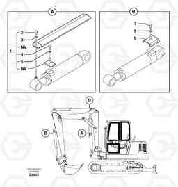 3222 Cylinder rod protection EC70VV TYPE 233, Volvo Construction Equipment