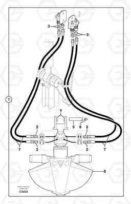 8206 Hydr. circuit. ( grab jaw  ) EW70 TYPE 262, Volvo Construction Equipment