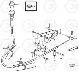 20545 Hand throttle L50D, Volvo Construction Equipment