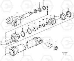 19726 Hydraulic cylinder, lifting L50D, Volvo Construction Equipment