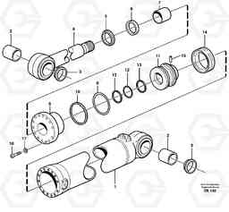 71932 Hydraulic cylinder, tilting L50E BRAZIL, S/N 71001 -, Volvo Construction Equipment