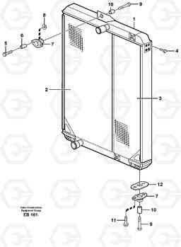 89945 Radiator with fitting parts L50D, Volvo Construction Equipment