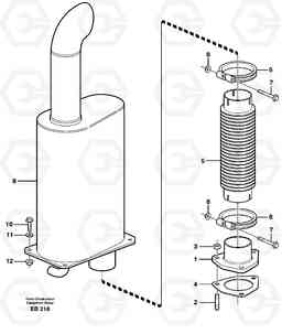 20539 Exhaust system L50D, Volvo Construction Equipment