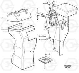 3806 Cover for servo valves L50E BRAZIL, S/N 71001 -, Volvo Construction Equipment
